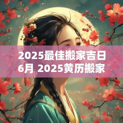 2025最佳搬家吉日6月 2025黄历搬家吉日查询
