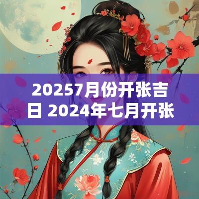 20257月份开张吉日 2025年七月开张吉日