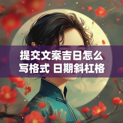 提交文案吉日怎么写格式 日期斜杠格式怎么写文案