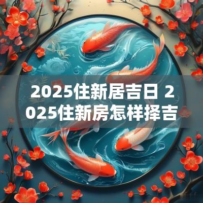 2025住新居吉日 2025住新房怎样择吉日