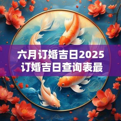 六月订婚吉日2025 订婚吉日查询表最新2025