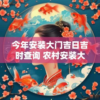 今年安装大门吉日吉时查询 农村安装大门吉日吉时