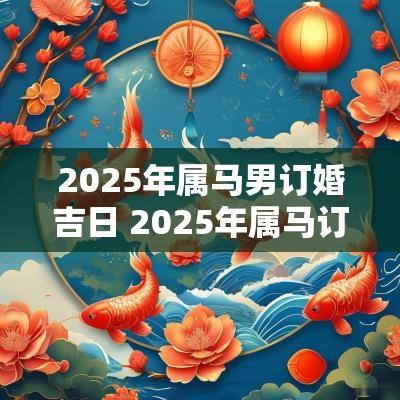 2025年属马男订婚吉日 2025年属马订婚吉日