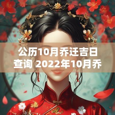 公历10月乔迁吉日查询 2026年10月乔迁吉日