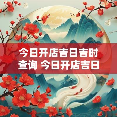 今日开店吉日吉时查询 今日开店吉日查询大全