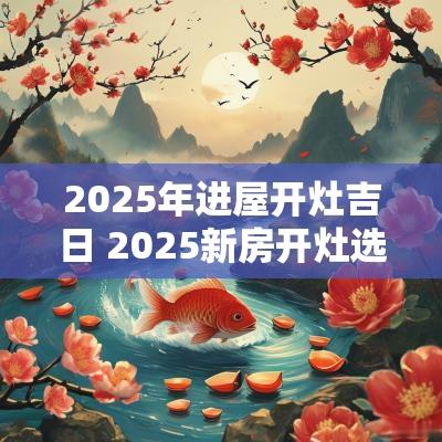 2025年进屋开灶吉日 2025新房开灶选吉日