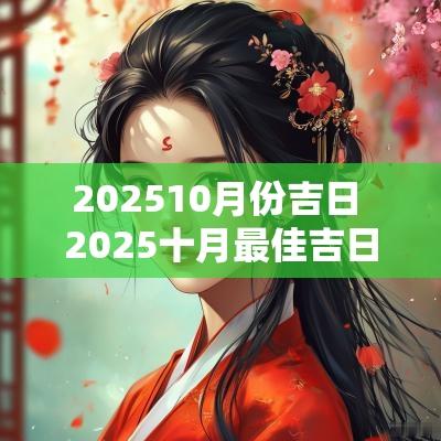202510月份吉日 2025十月最佳吉日