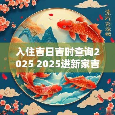 入住吉日吉时查询2025 2025进新家吉日查询
