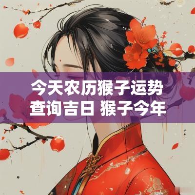 今天农历猴子运势查询吉日 猴子今年运势老黄历