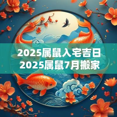 2025属鼠入宅吉日 2025属鼠7月搬家入宅吉日