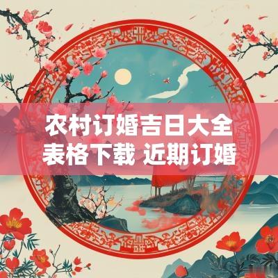 农村订婚吉日大全表格下载 近期订婚吉日查询表格下载