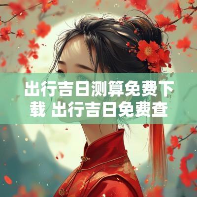 出行吉日测算免费下载 出行吉日免费查询下载