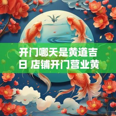 开门哪天是黄道吉日 店铺开门营业黄道吉日