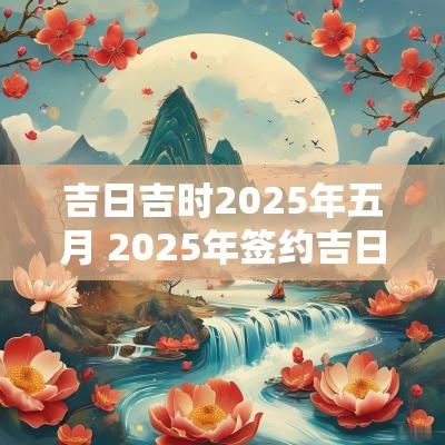 吉日吉时2025年五月 2025年签约吉日吉时