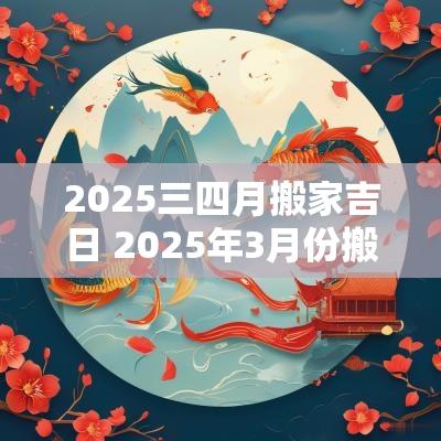 2025三四月搬家吉日 2025年3月份搬家吉日哪天好