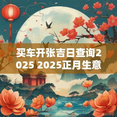 买车开张吉日查询2025 2025正月生意开张吉日