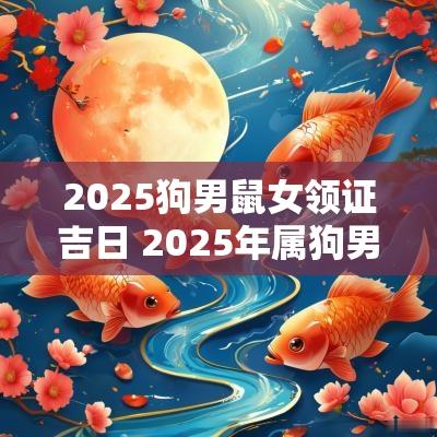 2025狗男鼠女领证吉日 2025年属狗男领证吉日