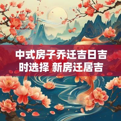 中式房子乔迁吉日吉时选择 新房迁居吉日选择时辰