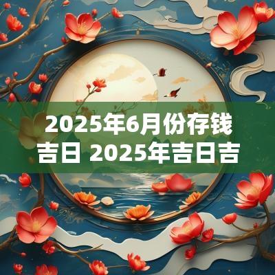 2025年6月份存钱吉日 2025年吉日吉时大全表