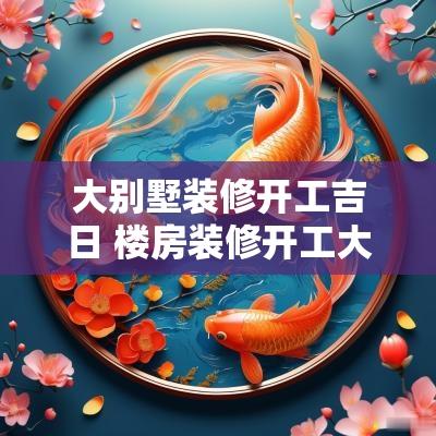 大别墅装修开工吉日 楼房装修开工大吉大利