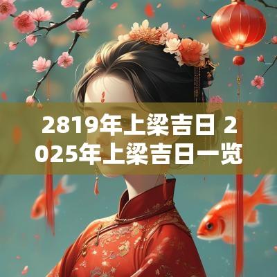 2819年上梁吉日 2025年上梁吉日一览表