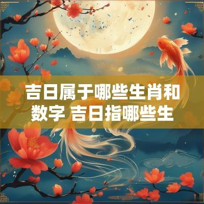 吉日属于哪些生肖和数字 吉日指哪些生肖动物