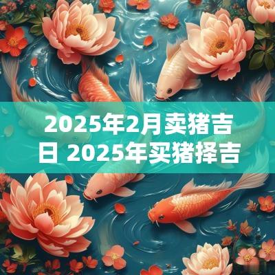 2026年2月卖猪吉日 2026年买猪择吉日