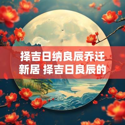 择吉日纳良辰乔迁新居 择吉日良辰的正确方法