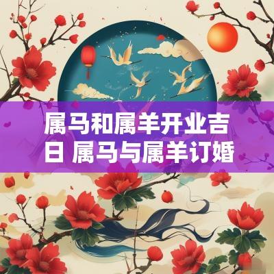 属马和属羊开业吉日 属马与属羊订婚吉日
