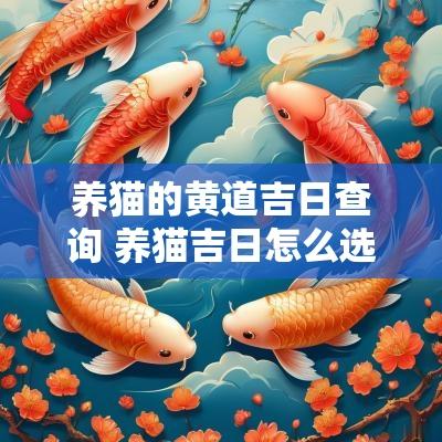 养猫的黄道吉日查询 养猫吉日怎么选择最好