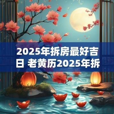 2025年拆房最好吉日 老黄历2025年拆房吉日