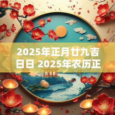 2025年正月廿九吉日日 2025年农历正月初六日吉日