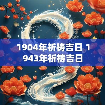 1904年祈祷吉日 1943年祈祷吉日