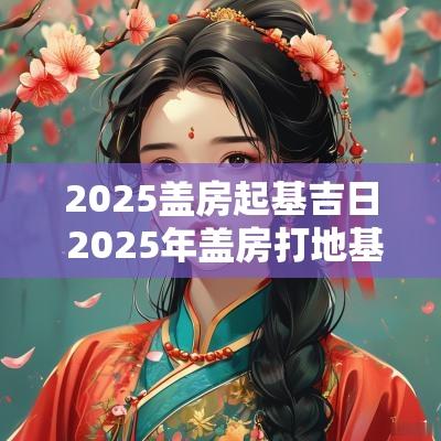 2025盖房起基吉日 2025年盖房打地基吉日