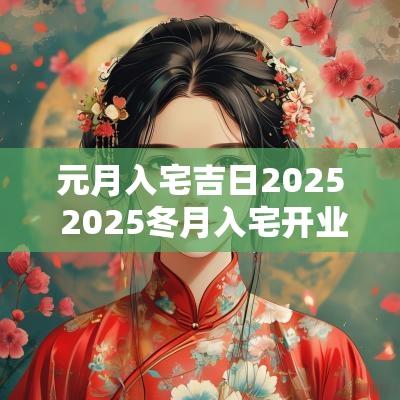 元月入宅吉日2025 2025冬月入宅开业吉日