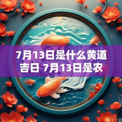 7月13日是什么黄道吉日 7月13日是农历什么日子