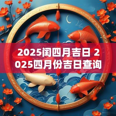 2025闰四月吉日 2025四月份吉日查询表