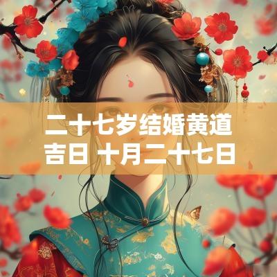 二十七岁结婚黄道吉日 十月二十七日是黄道吉日