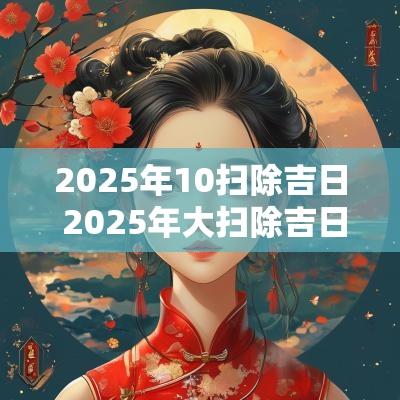 2025年10扫除吉日 2025年大扫除吉日1月