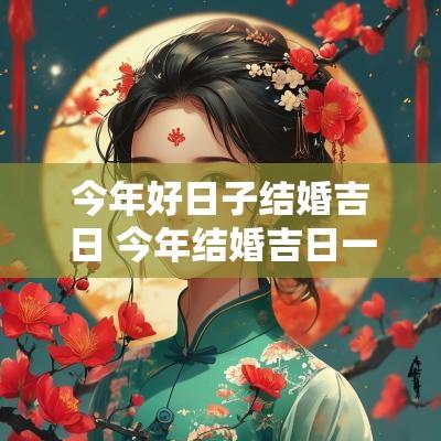 今年好日子结婚吉日 今年结婚吉日一览表