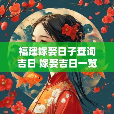 福建嫁娶日子查询吉日 嫁娶吉日一览表
