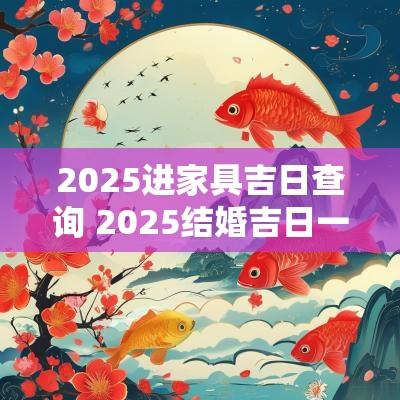 2025进家具吉日查询 2025结婚吉日一览表