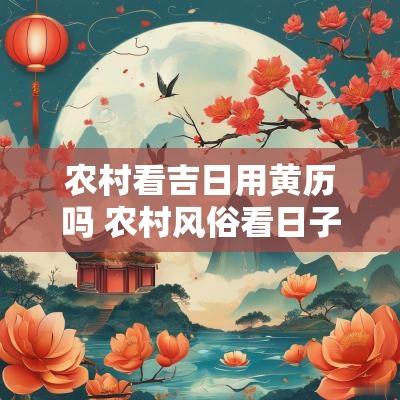 农村看吉日用黄历吗 农村风俗看日子选黄道吉日