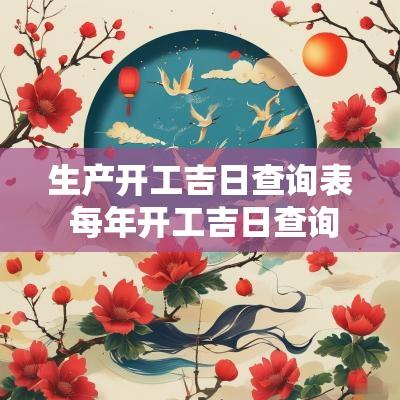 生产开工吉日查询表 每年开工吉日查询表格