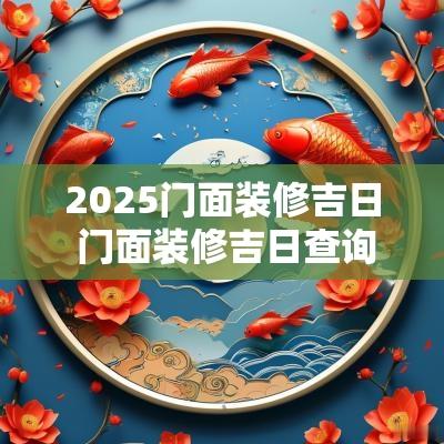 2025门面装修吉日 门面装修吉日查询2025