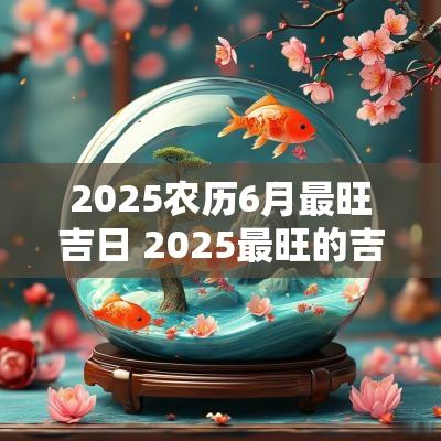 2025农历6月最旺吉日 2025最旺的吉日12月