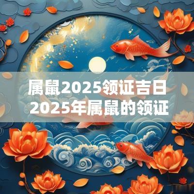 属鼠2025领证吉日 2025年属鼠的领证吉日