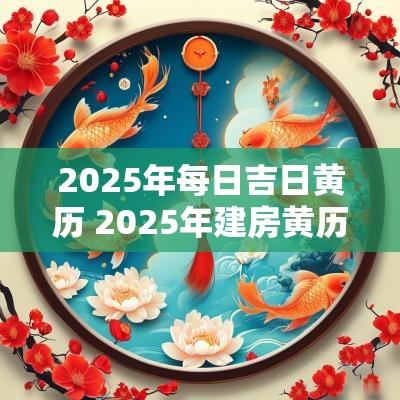 2025年每日吉日黄历 2025年建房黄历吉日