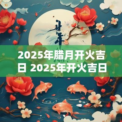 2025年腊月开火吉日 2025年开火吉日