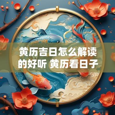 黄历吉日怎么解读的好听 黄历看日子怎么挑选吉日